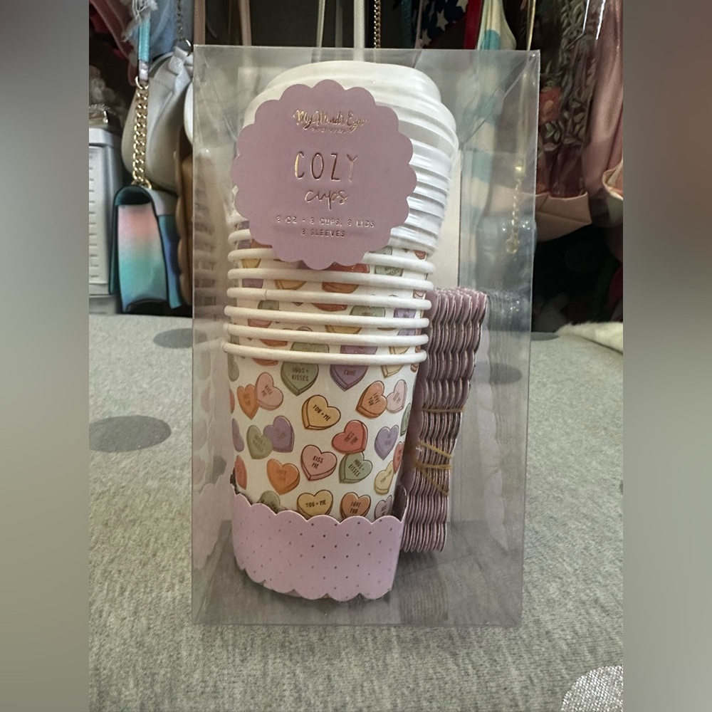 Cozy Cups Valentine's Day Sweethearts Candy Hearts Coffee Cups